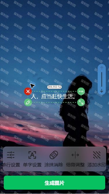猫制图移动端实际操作:核对照片上的水印预览